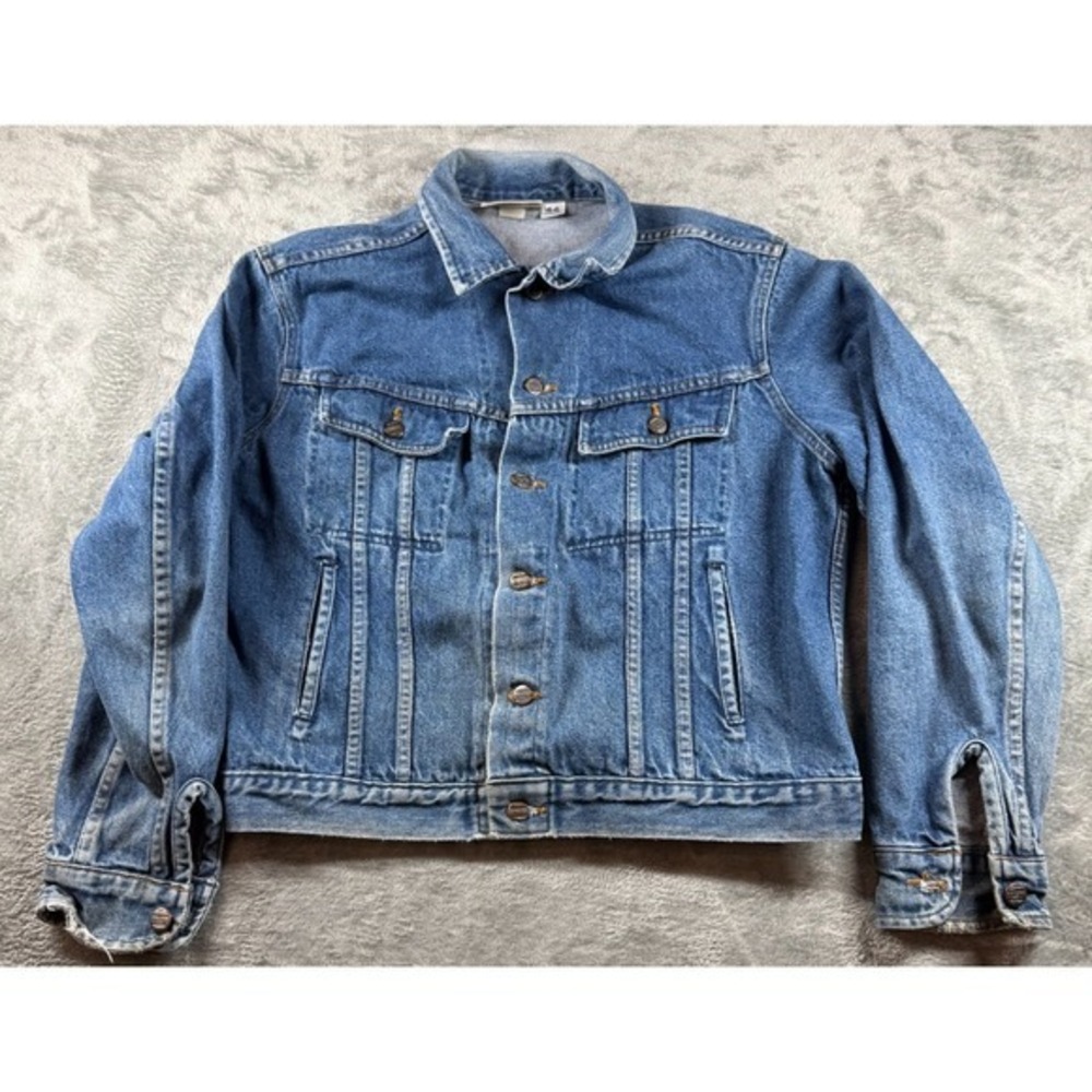 Vintage Dickies Branders Denim Jacket XL 90s Raiders Style Trucker USA Made